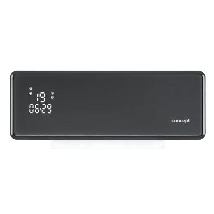 Concept QH4100 - Elektryczny grzejnik 1000/2000W Wi-Fi IP22 szary + zdalne sterowanie