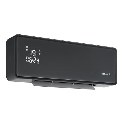 Concept QH4100 - Elektryczny grzejnik 1000/2000W Wi-Fi IP22 szary + zdalne sterowanie