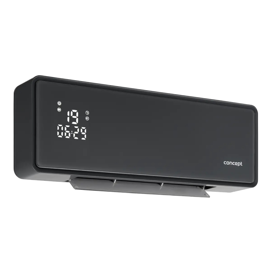 Concept QH4100 - Elektryczny grzejnik 1000/2000W Wi-Fi IP22 szary + zdalne sterowanie