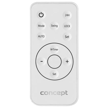 Concept QH4100 - Elektryczny grzejnik 1000/2000W Wi-Fi IP22 szary + zdalne sterowanie