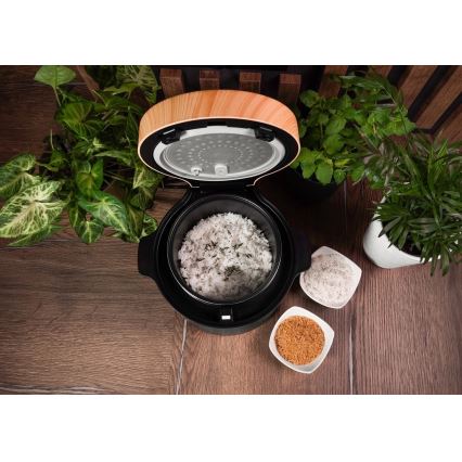 Concept RE4040 - Cyfrowy ryżowar 2 w 1 450W/230V 2 l czarny/dekor drewna