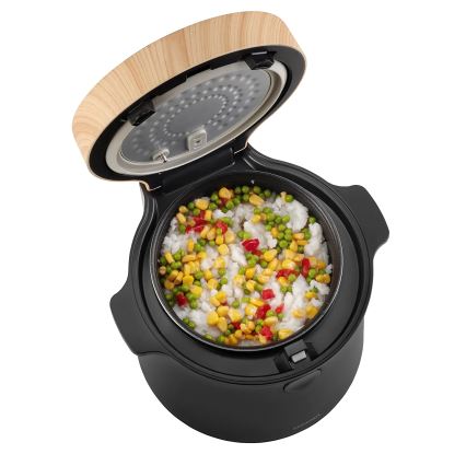 Concept RE4040 - Cyfrowy ryżowar 2 w 1 450W/230V 2 l czarny/dekor drewna