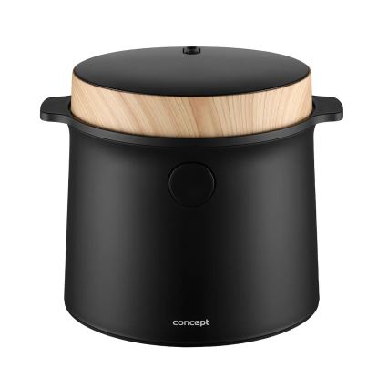 Concept RE4040 - Cyfrowy ryżowar 2 w 1 450W/230V 2 l czarny/dekor drewna