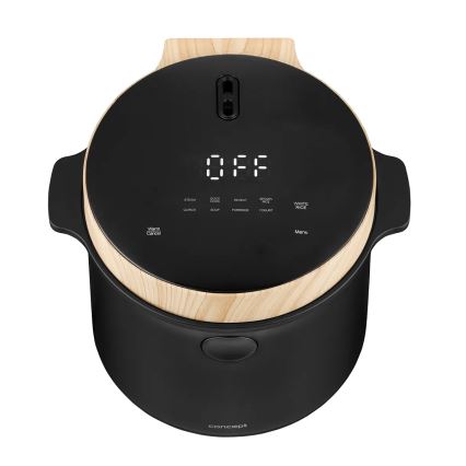 Concept RE4040 - Cyfrowy ryżowar 2 w 1 450W/230V 2 l czarny/dekor drewna