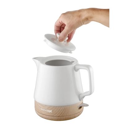 Concept RK0060 - Czajnik elektryczny 1 l 1000W/230V biały/ceramika