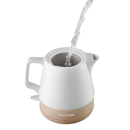 Concept RK0060 - Czajnik elektryczny 1 l 1000W/230V biały/ceramika