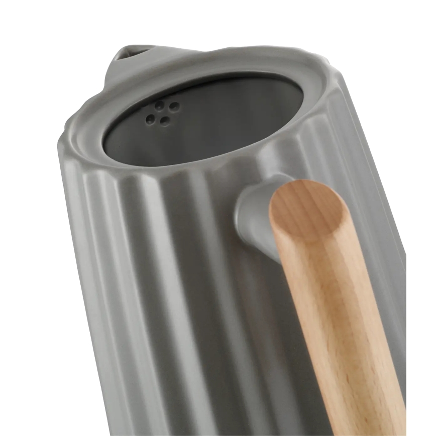 Concept RK0092 - Czajnik elektryczny 1,5 l 1500 W/230 V ciemnoszary/dekor drewna/ceramika