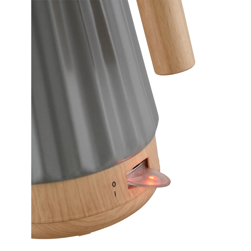 Concept RK0092 - Czajnik elektryczny 1,5 l 1500 W/230 V ciemnoszary/dekor drewna/ceramika