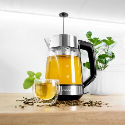 Concept RK4190 - Czajnik elektryczny z regulacją temperatury i filtrem 1,7 l 2200W/230V ze stali nierdzewnej