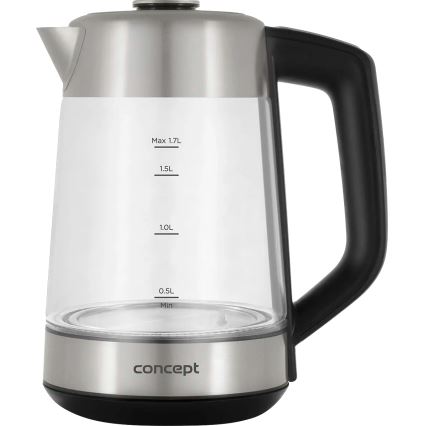 Concept RK4190 - Czajnik elektryczny z regulacją temperatury i filtrem 1,7 l 2200W/230V ze stali nierdzewnej