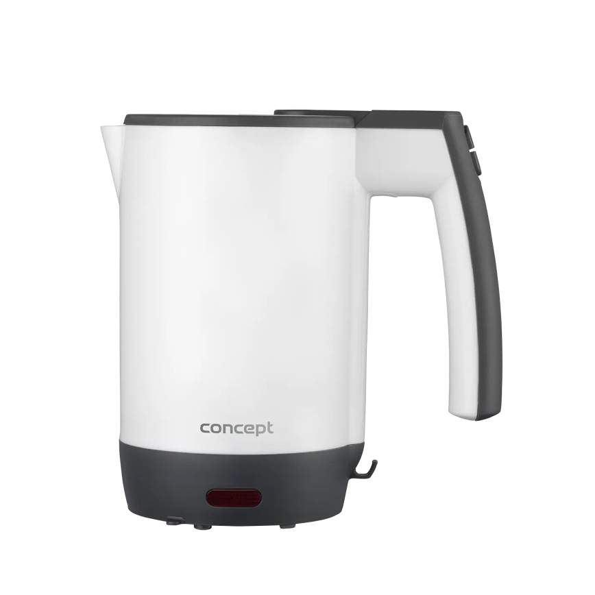 Concept RK7030 - Podróżny czajnik elektryczny 0,5 l 1080W/230V szary/biały + 2 filiżanki