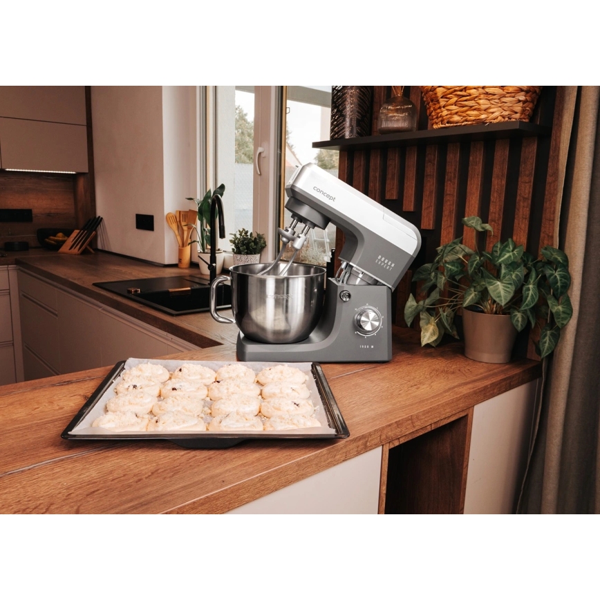 Concept RM6000 - Planetarny robot kuchenny DOUGH EXPERT 1900W/230V antracyt/stal nierdzewna