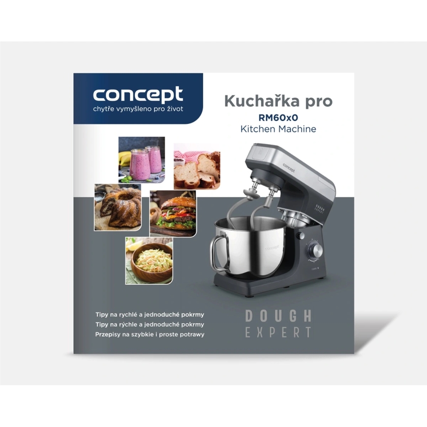 Concept RM6000 - Planetarny robot kuchenny DOUGH EXPERT 1900W/230V antracyt/stal nierdzewna