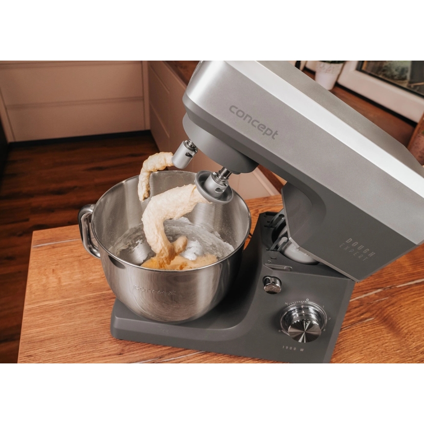 Concept RM6010 - Planetarny robot kuchenny DOUGH EXPERT 1900W/230V antracyt/stal nierdzewna