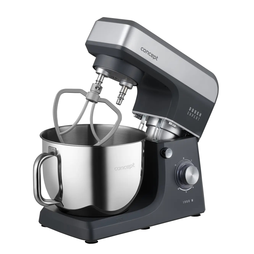 Concept RM6010 - Planetarny robot kuchenny DOUGH EXPERT 1900W/230V antracyt/stal nierdzewna
