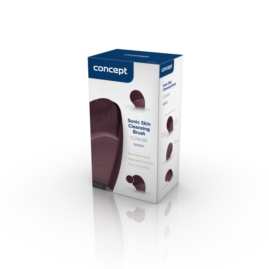 Concept SK9101 - Szczoteczka oczyszczająca do twarzy SONIVIBE 2W/5V 250 mAh IPX7 czerwona