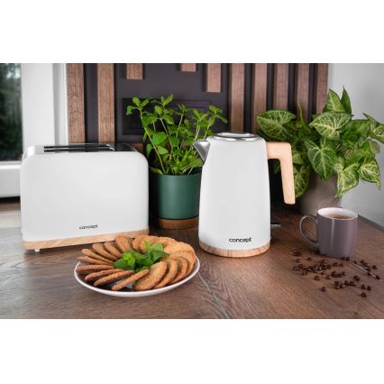 Concept TE2015 - Toster z dwoma otworami 930W/230V biały
