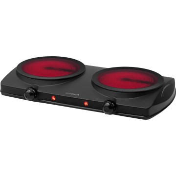 Concept VE3060 - Kuchenka dwupalnikowa 2500W/230V czarna