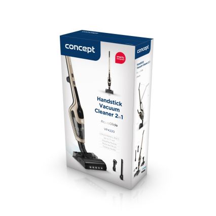 Concept VP4220 - Bezprzewodowy odkurzacz pionowy 3 w 1 AQUAGLIDE 160W/28,8V 2200 mAh beżowy