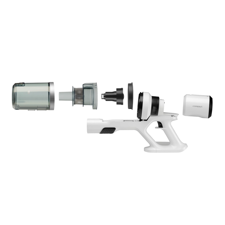 Concept VP6125 - Odkurzacz pionowy i ręczny 2 w 1 ICONIC Comfort Telescope 400W/29,6V 2000 mAh biały