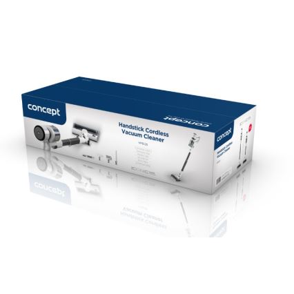 Concept VP6125 - Odkurzacz pionowy i ręczny 2 w 1 ICONIC Comfort Telescope 400W/29,6V 2000 mAh biały