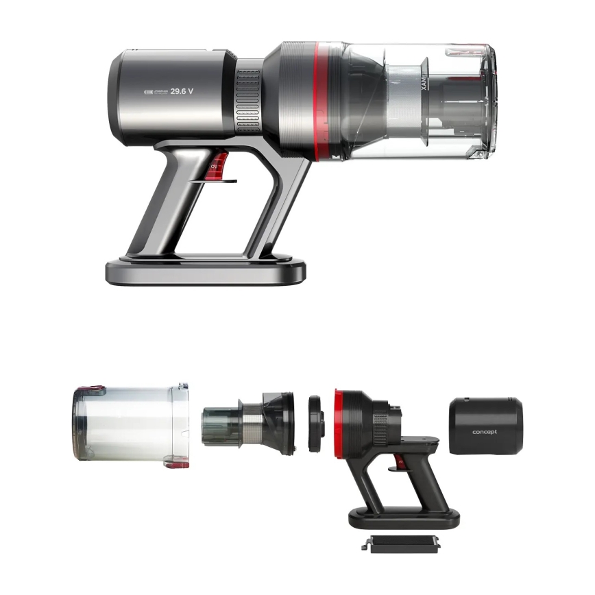 Concept VP6150 - Odkurzacz pionowy 3w1 ULTIMATE UV POWER 500W/29,6V 2200 mAh czarny