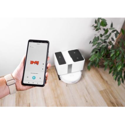 Concept VR4050 - Inteligentny robot odkurzający z mopem 2 w 1 OPTIMUS AQUA PRO LASER 3D 600W/230V 5200 mAh Wi-Fi biały