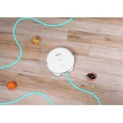 Concept VR4050 - Inteligentny robot odkurzający z mopem 2 w 1 OPTIMUS AQUA PRO LASER 3D 600W/230V 5200 mAh Wi-Fi biały