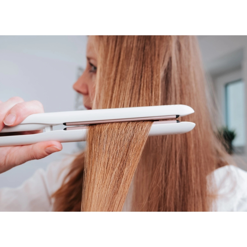 Concept VZ2110 - Prostownica do włosów GLAM STYLE 48W/230V biała/różowe złoto