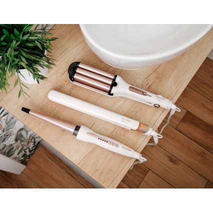 Concept VZ2110 - Prostownica do włosów GLAM STYLE 48W/230V biała/różowe złoto