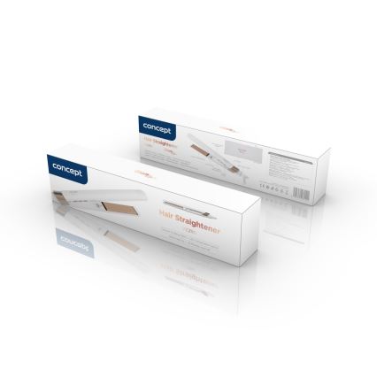 Concept VZ2110 - Prostownica do włosów GLAM STYLE 48W/230V biała/różowe złoto