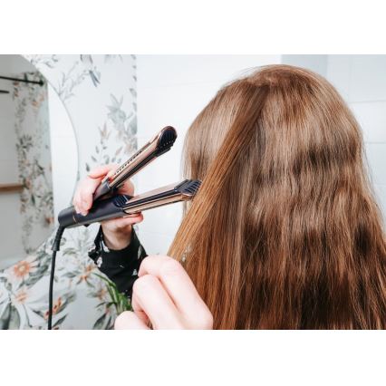 Concept VZ8100 - Prostownica do włosów PROFI CARE 60W/230V niebieska/złota