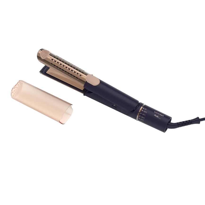 Concept VZ8100 - Prostownica do włosów PROFI CARE 60W/230V niebieska/złota