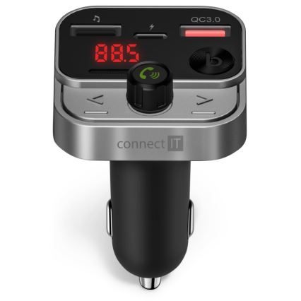 CONNECT IT CCC-8900-AN - Nadajnik samochodowy FM z funkcją bezdotykową czarny/srebrny