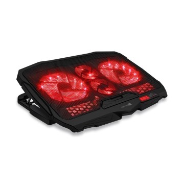 CONNECT IT CCP-2200-RD - Podkładka chłodząca do laptopa 4x went. 2xUSB czarna/czerwona