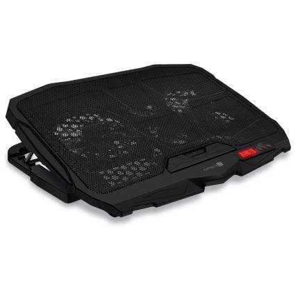 CONNECT IT CCP-2200-RD - Podkładka chłodząca do laptopa 4x went. 2xUSB czarna/czerwona