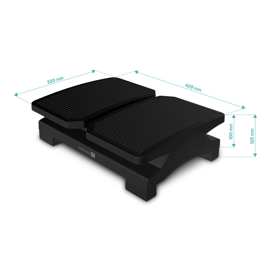 CONNECT IT CFH-4100-BK - Regulowany podnóżek czarny