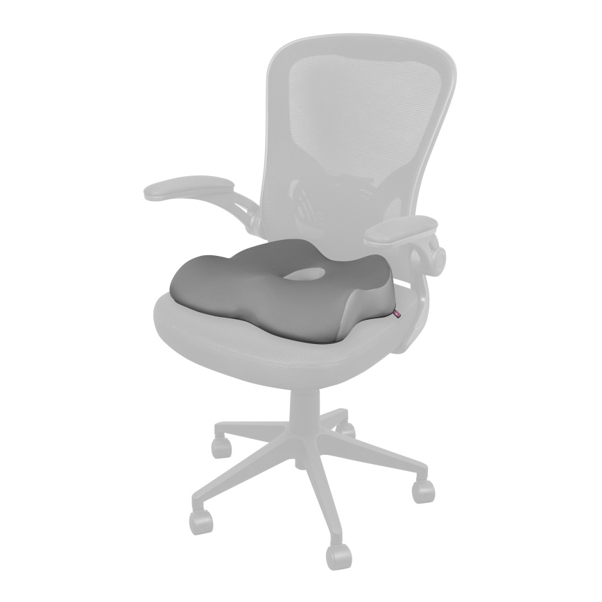 CONNECT IT CFH-5901-GY - Poduszka na krzesło ergonomiczne szara