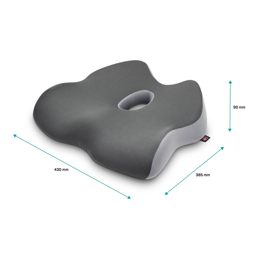 CONNECT IT CFH-5901-GY - Poduszka na krzesło ergonomiczne szara