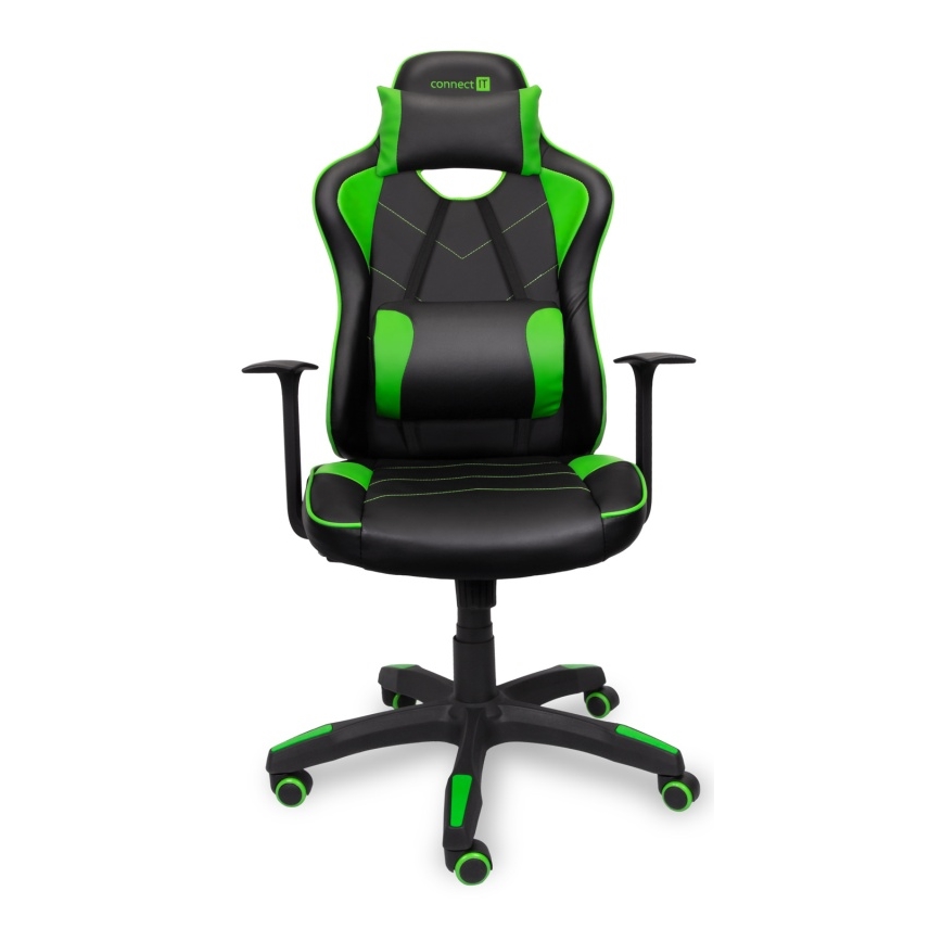 CONNECT IT CGC-0700-GR - Fotel gamingowy LeMans Pro czarno-zielony
