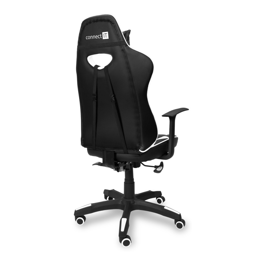 CONNECT IT CGC-0700-WH - Fotel gamingowy LeMans Pro czarno-biały
