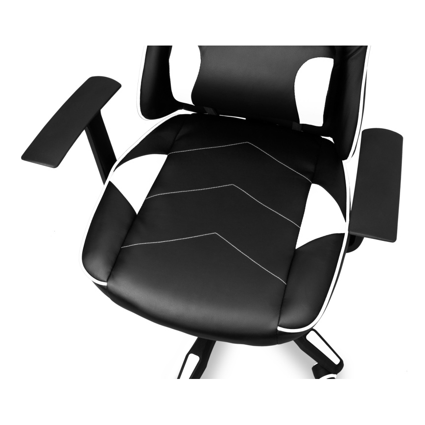 CONNECT IT CGC-0700-WH - Fotel gamingowy LeMans Pro czarno-biały