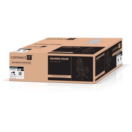 CONNECT IT CGC-1200-BK - Fotel gamingowy Monaco Pro czarny