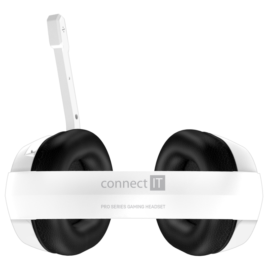 CONNECT IT CHP-3595-WH - LED RGB Przewodowe słuchawki do gier z mikrofonem biały/czarny
