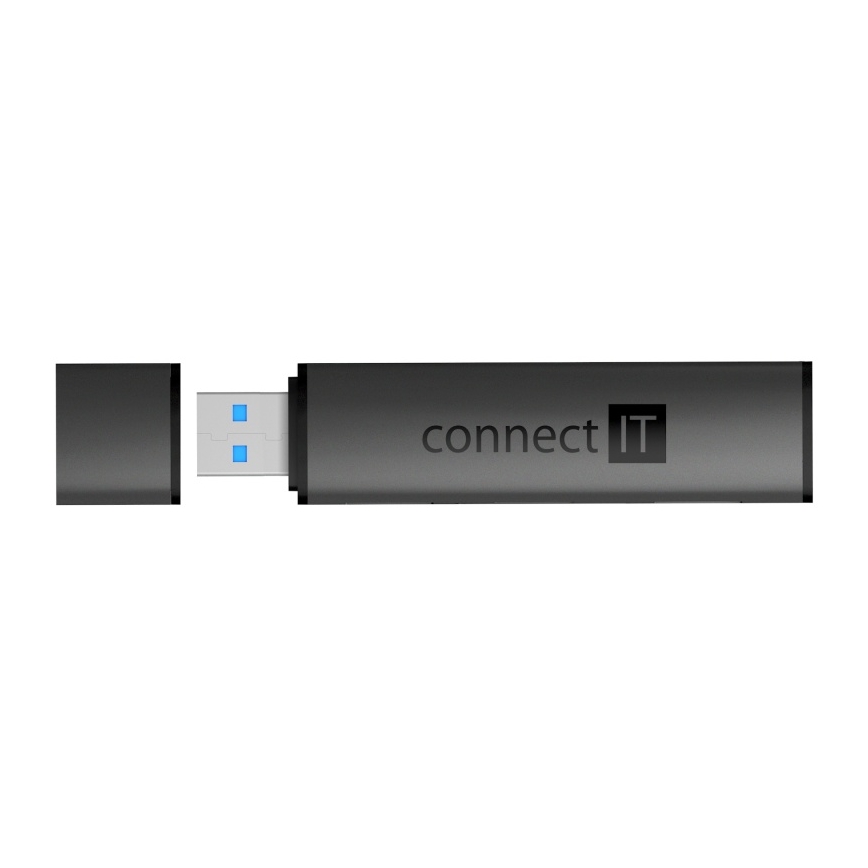 CONNECT IT CHU-4060-AN - USB-A hub z czytnikiem kart pamięci 4w1