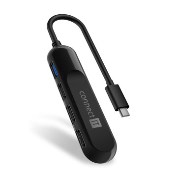 CONNECT IT CHU-5000-BK - USB-C hub 4w1