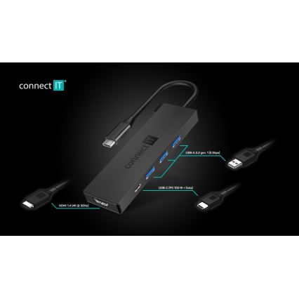 CONNECT IT CHU-8010-AN - USB-C hub 5w1