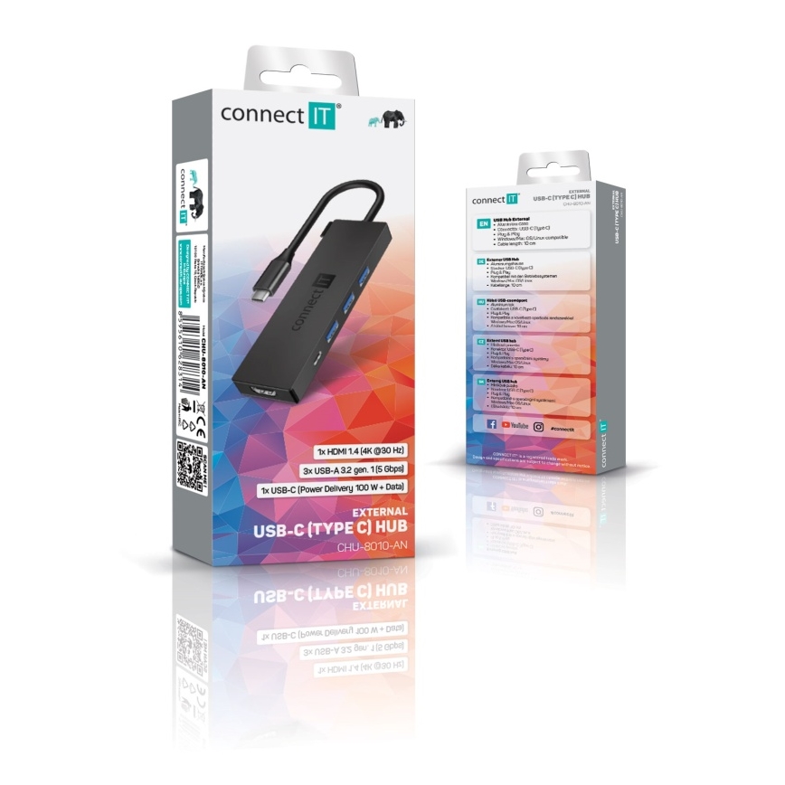 CONNECT IT CHU-8010-AN - USB-C hub 5w1