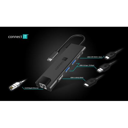 CONNECT IT CHU-8020-AN - USB-C hub 5w1