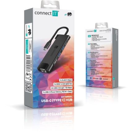 CONNECT IT CHU-8020-AN - USB-C hub 5w1